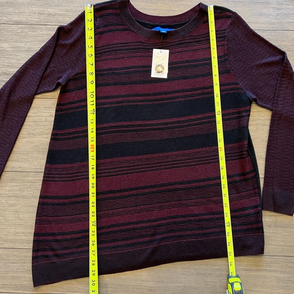 🆕 Apt 9 sweater, XL burgundy/black, NWT - Picture 5 of 6